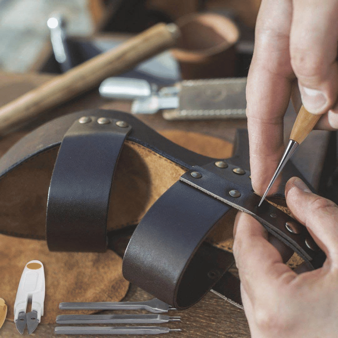 61 Piece Leather Tools Kit for DIY Craft and Sewing