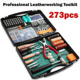 273-Piece Professional Leatherworking Tool Kit with Storage Case
