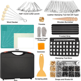 273-Piece Professional Leatherworking Tool Kit with Storage Case