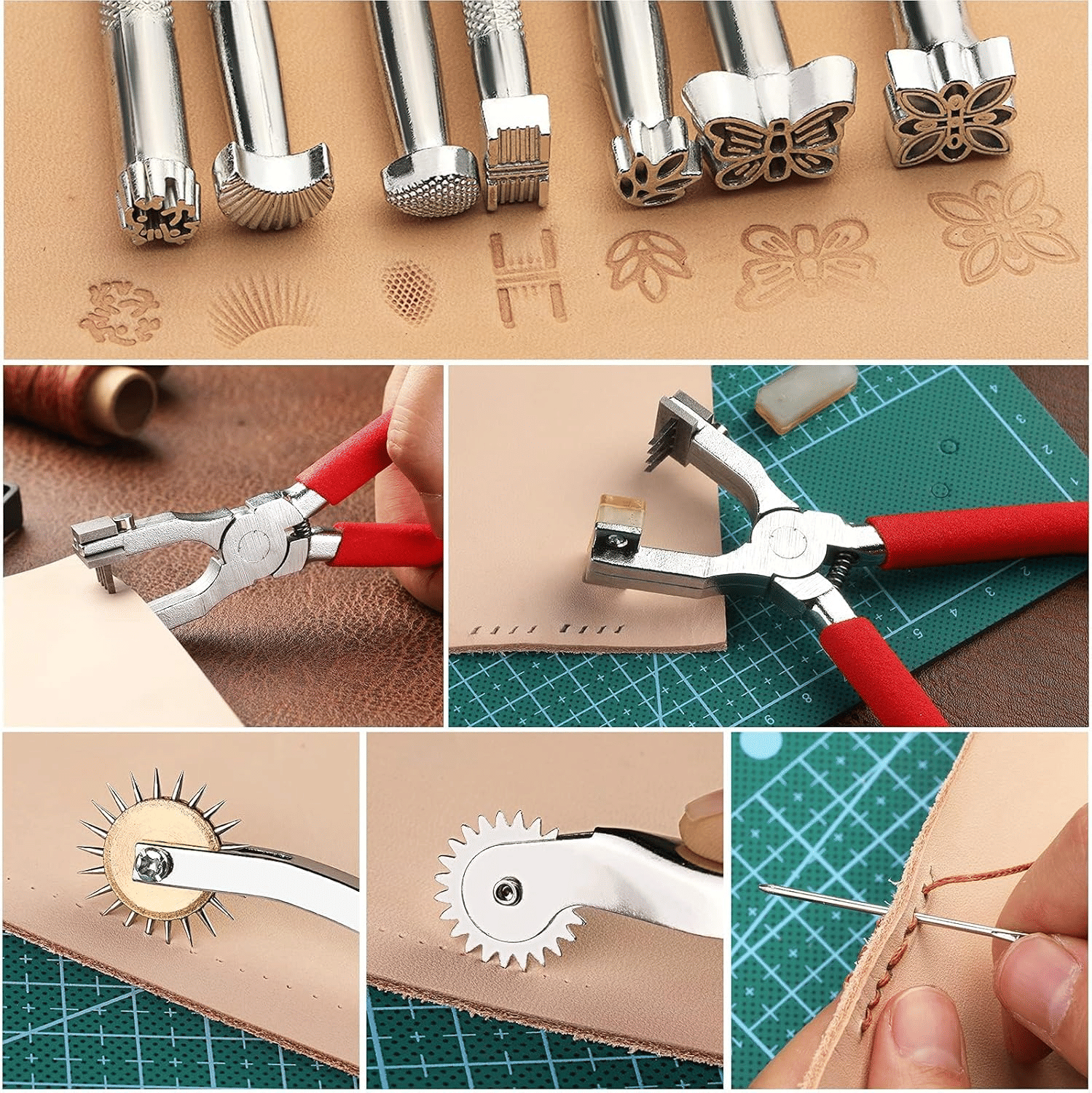 273-Piece Professional Leatherworking Tool Kit with Storage Case