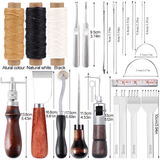 Professional LeatherCraft Tools Kit Leather Hand Sewing Repair Set