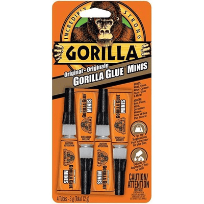 Gorilla Waterproof Polyurethane Glue 4 Tubes Pack Brown 3g