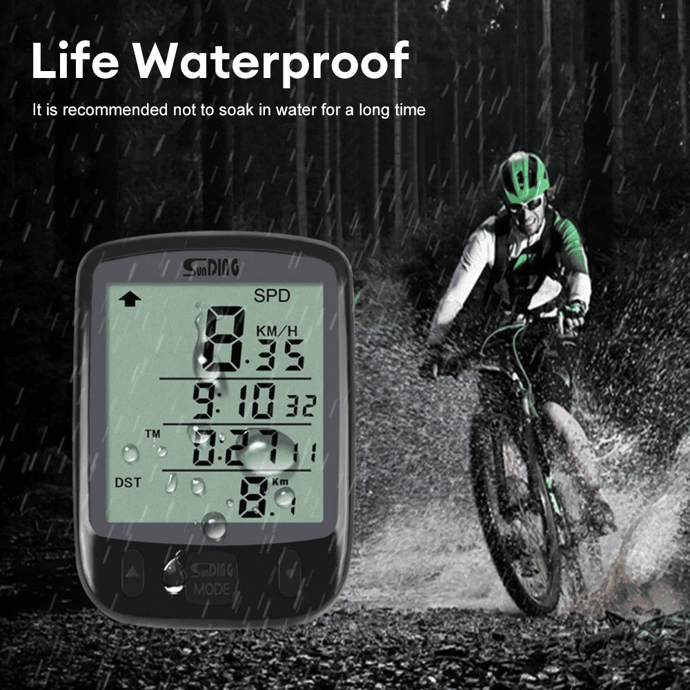 Generic SD-563A Wired Cycling Computer Waterproof Bicycle Odometer LCD