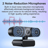 EMEET C60E 4K Webcam Autofocus Dual Noise-Cancelling Mics