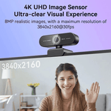 EMEET C60E 4K Webcam Autofocus Dual Noise-Cancelling Mics