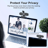EMEET C60E 4K Webcam Autofocus Dual Noise-Cancelling Mics