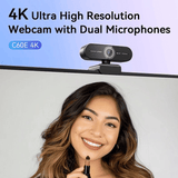 EMEET C60E 4K Webcam Autofocus Dual Noise-Cancelling Mics
