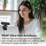 EMEET C60E 4K Webcam Autofocus Dual Noise-Cancelling Mics