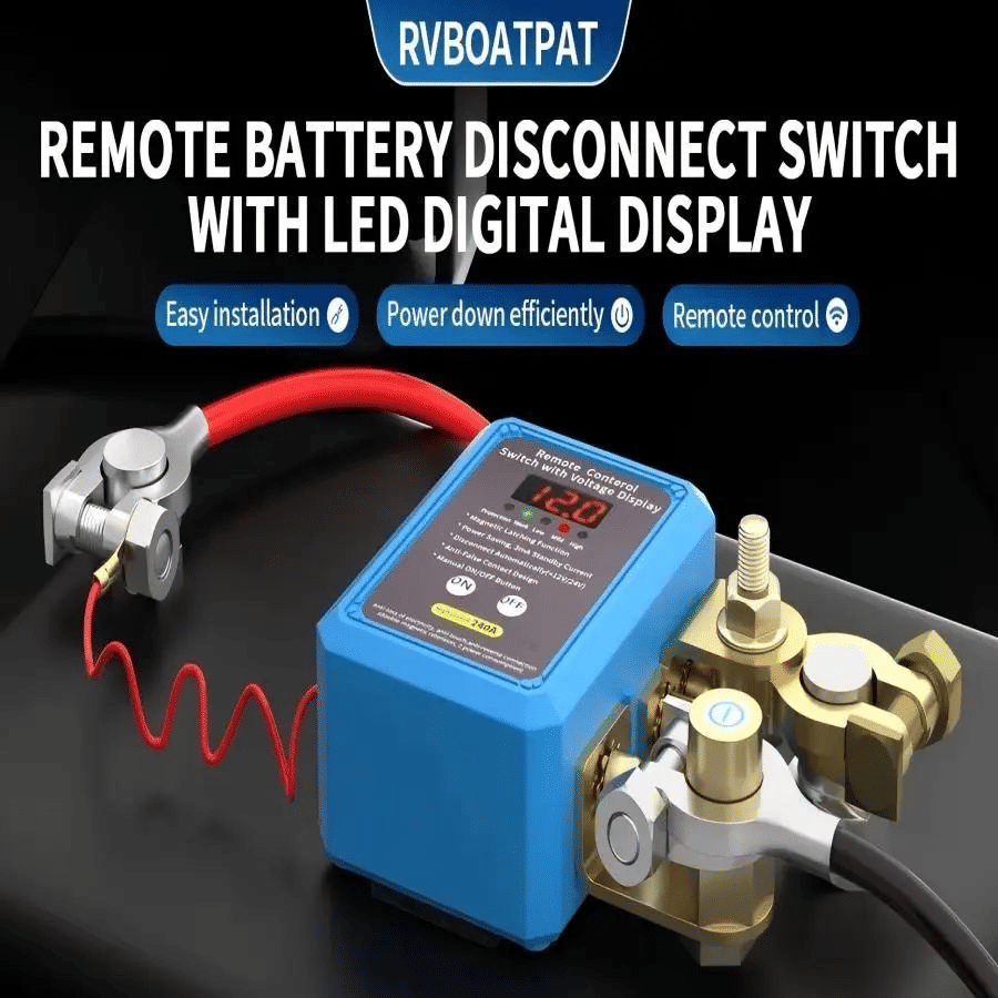 Generic Car Remote Battery Disconnect Switch 12V 240A LED Display