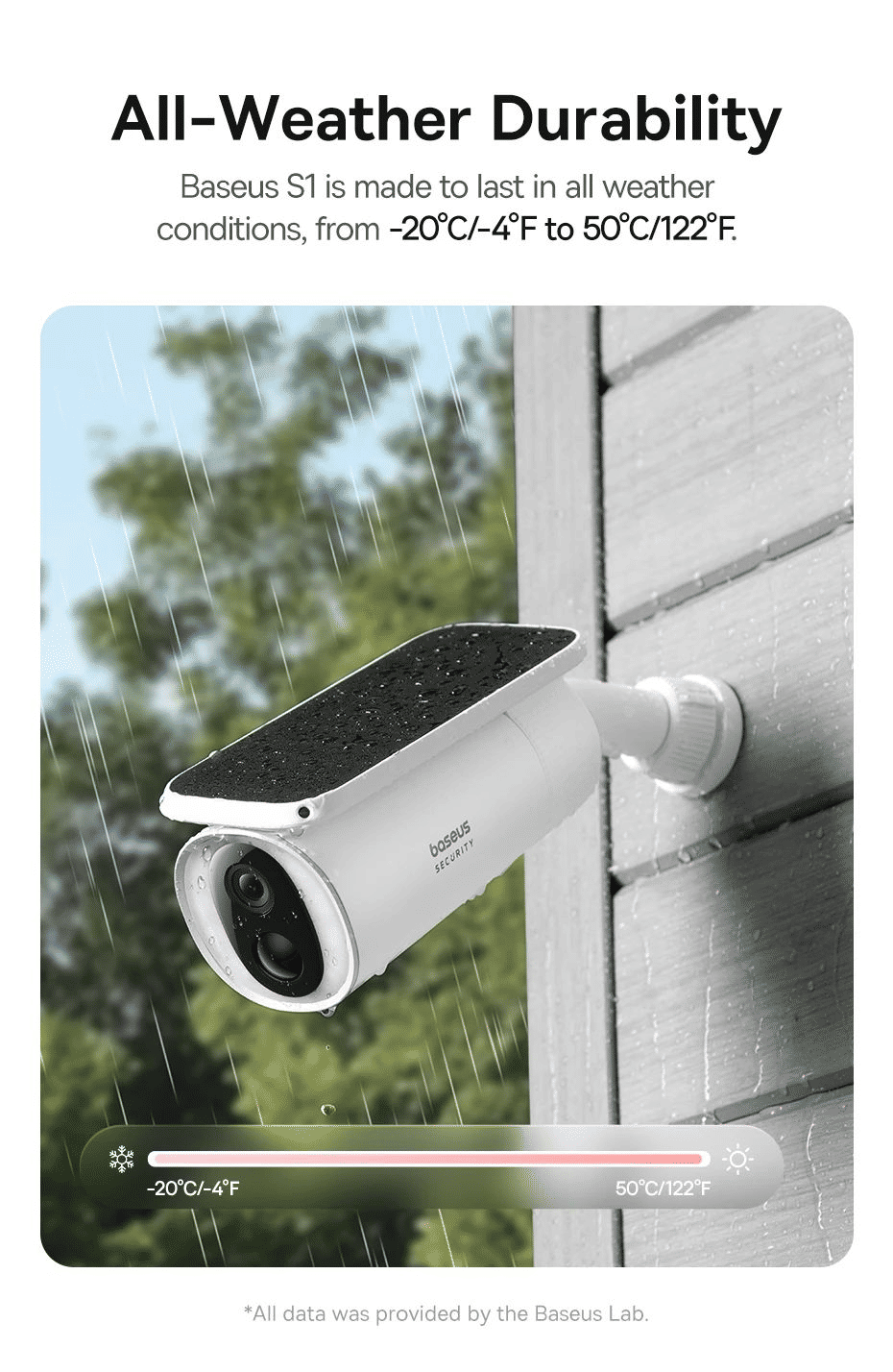 Baseus S1 Solar Outdoor Security Camera 2K Wireless System