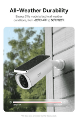 Baseus S1 Solar Outdoor Security Camera 2K Wireless System