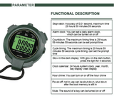 YS-728L 30h Digital Handheld Stopwatch 0.01s Accuracy Green
