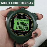 YS-728L 30h Digital Handheld Stopwatch 0.01s Accuracy Green