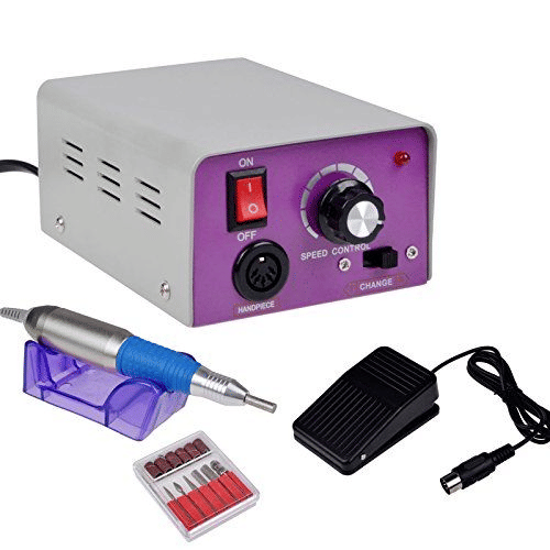 Electric Nail Drill Machine 25000 RPM File Pedal Kit