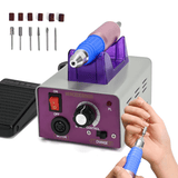 Electric Nail Drill Machine 25000 RPM File Pedal Kit