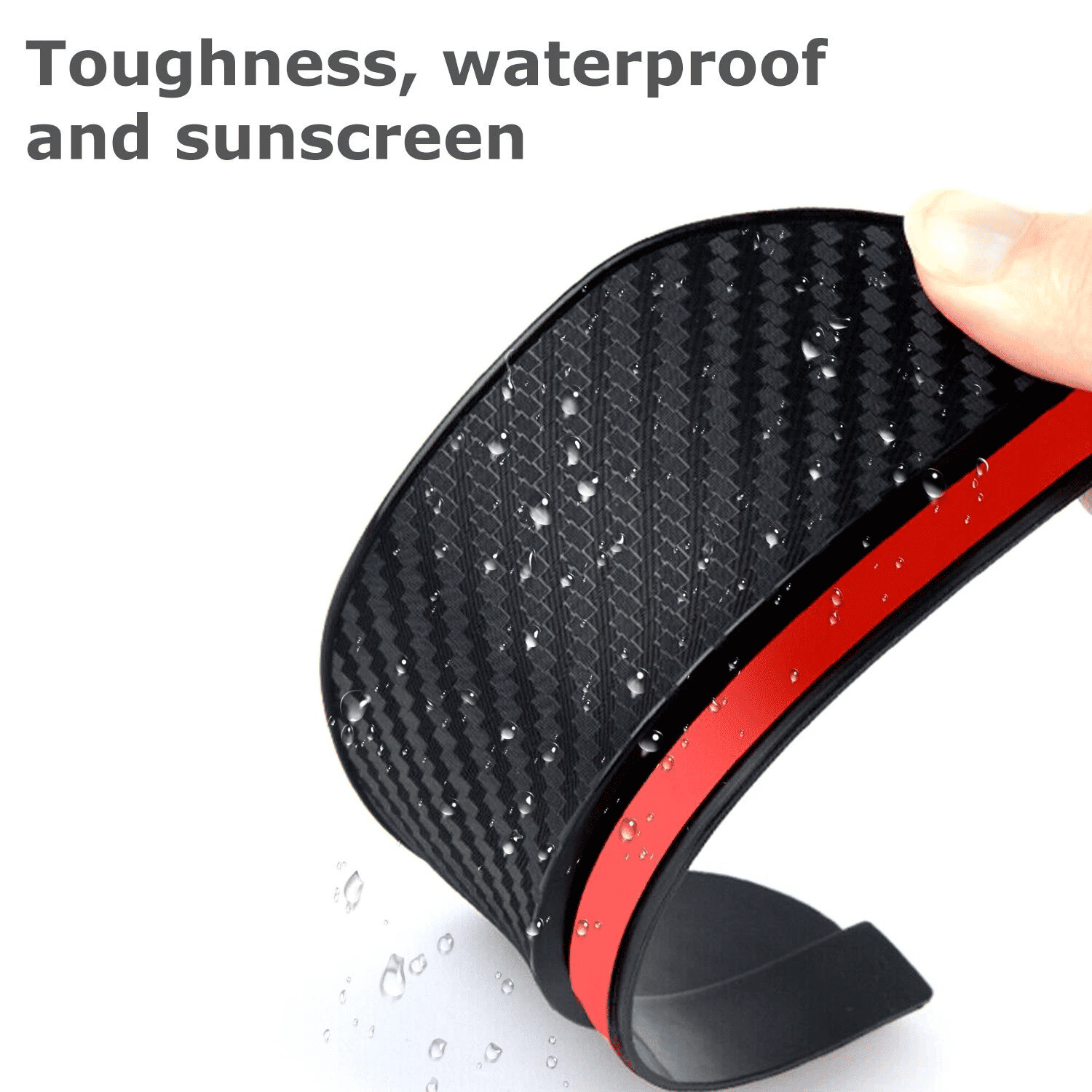 Generic Carbon Fiber Car Side Mirror Rain Eyebrow Guard 2-Pack