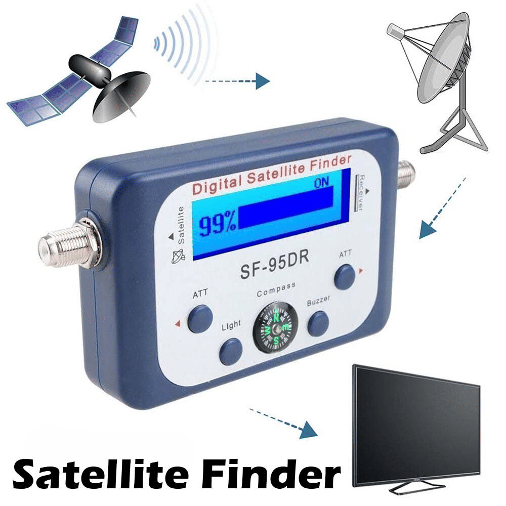 Generic SF-95DR Digital Satellite Finder with Compass for TV Dish
