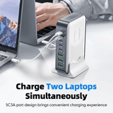 WLX-F8B 200W Desktop GaN Charging Station 8-Port USB-C Hub