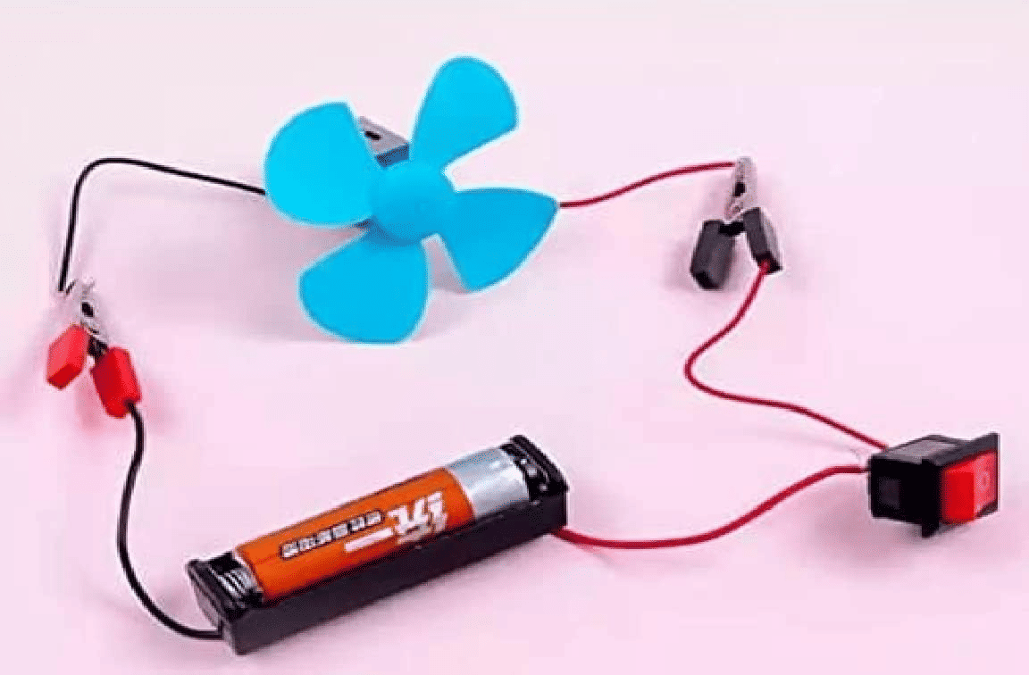 DIY Electric Fan Motor Kids Science Circuit Experiment STEM Kit