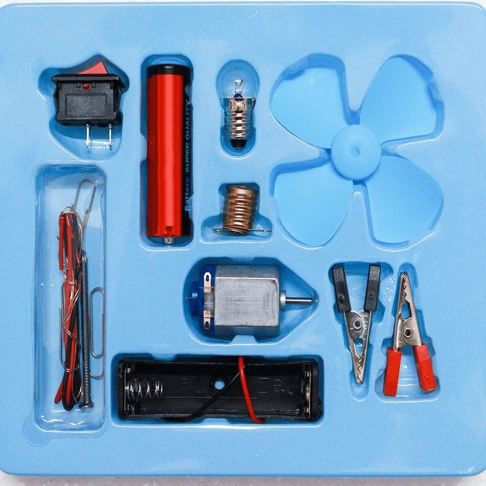 DIY Electric Fan Motor Kids Science Circuit Experiment STEM Kit