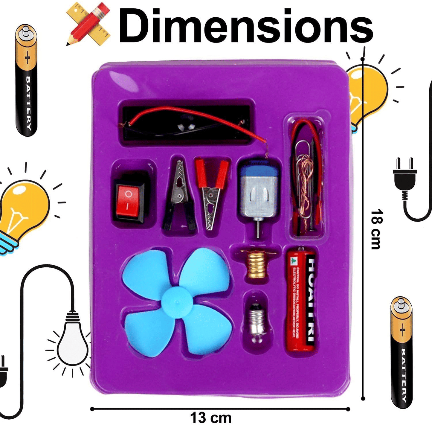 DIY Electric Fan Motor Kids Science Circuit Experiment STEM Kit