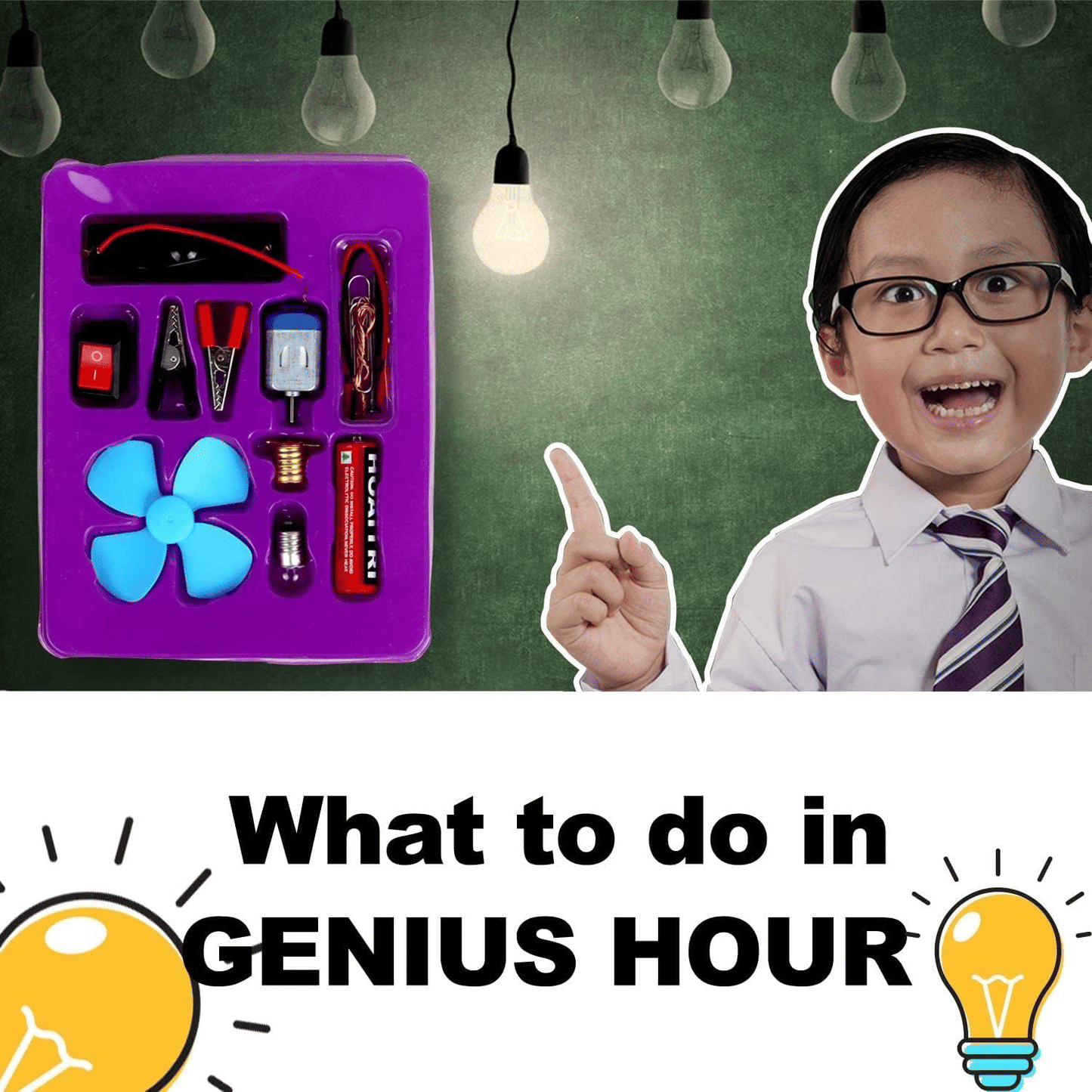 DIY Electric Fan Motor Kids Science Circuit Experiment STEM Kit