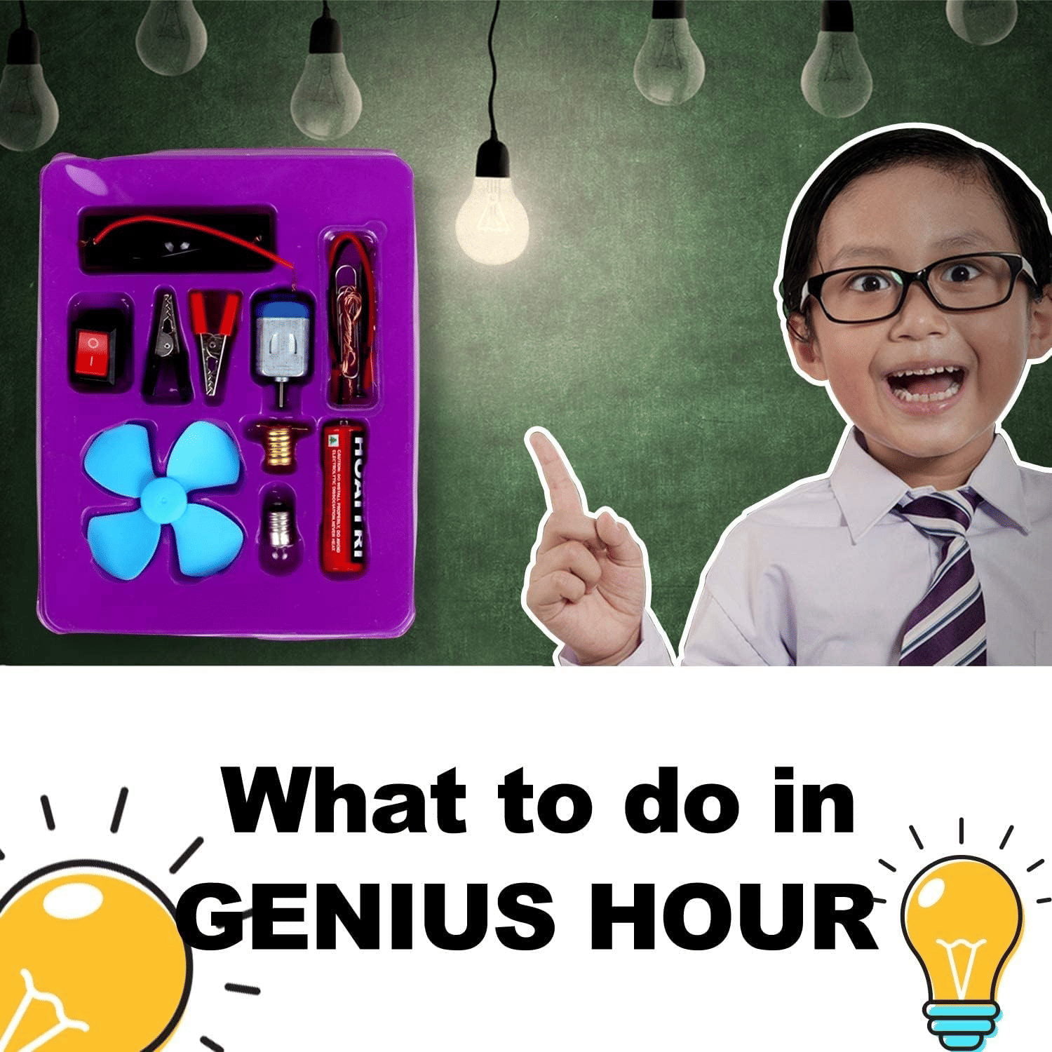 DIY Electric Fan Motor Kids Science Circuit Experiment STEM Kit