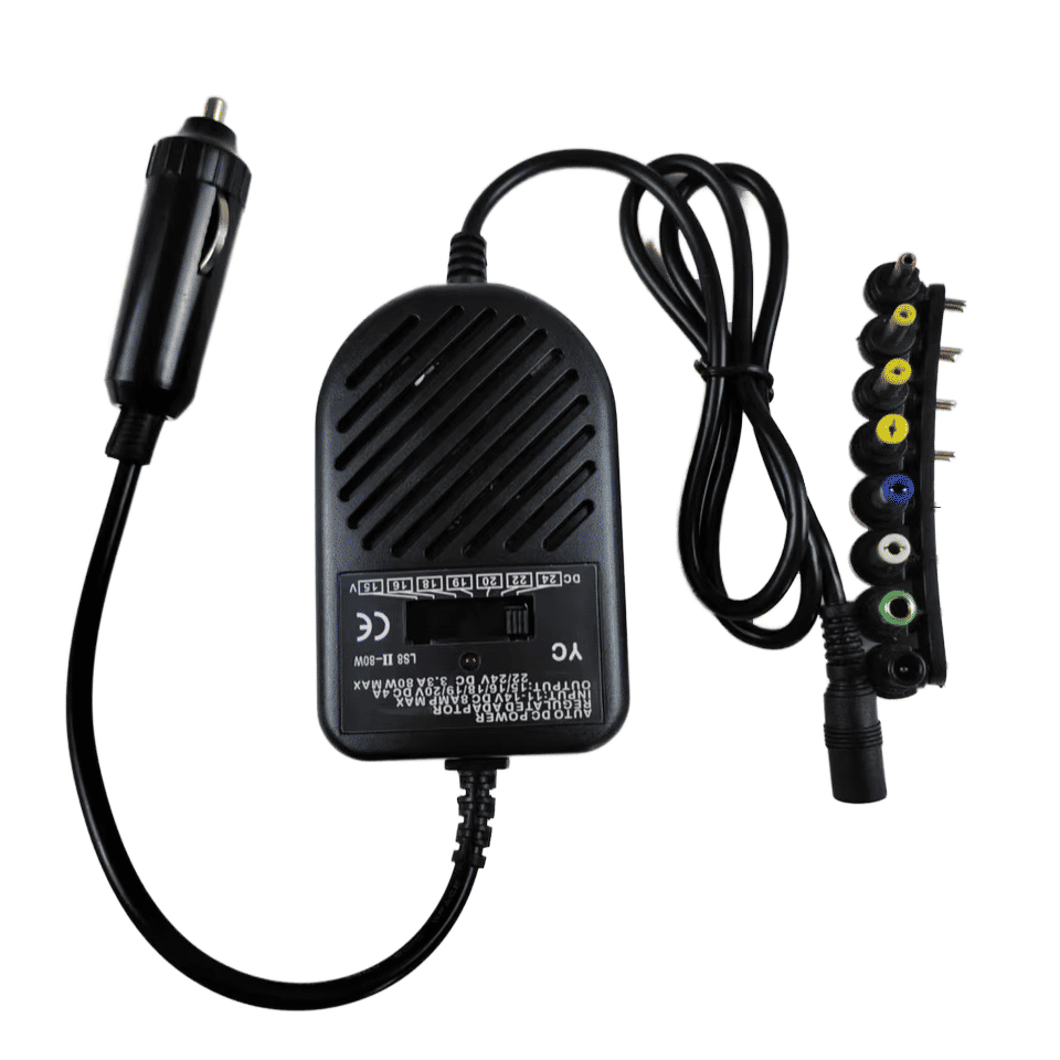 Generic 80W Universal Car Laptop Charger Adapter with 8 Tips