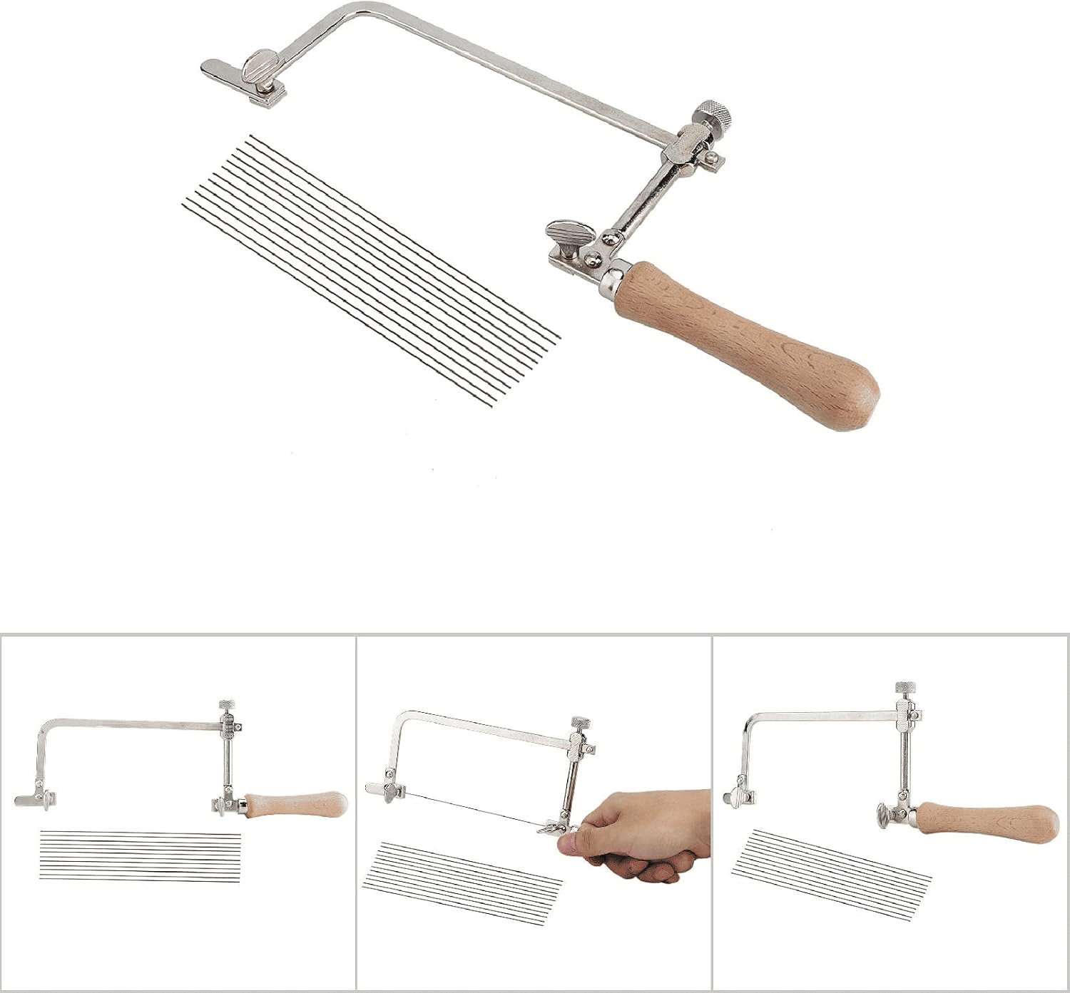 Generic Adjustable Steel Jewelry Saw Frame with 12 Saw Blades