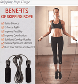 Count Long Handle Jump Rope Metal Medium Pink for Exercise Fitness