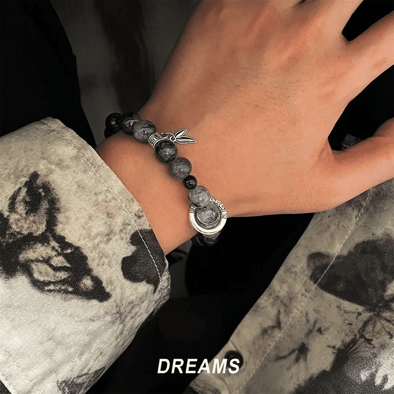 Elegant Ice Cracked Bead Bracelet for Men & Women, Trendy Fashion Accessory Gift