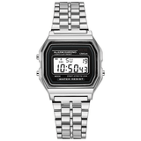 Rawlog Unisex LED Digital Watch with Fashionable Steel Metal Band