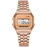 Rawlog Unisex LED Digital Watch with Fashionable Steel Metal Band