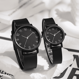 2-Piece Set Versatile Fashion Couple Watches for Students - Men and Women Quartz Wristwatches