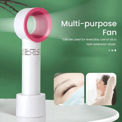 Generic Mini Handheld USB Rechargeable Leafless Fan 3-Speed Portable