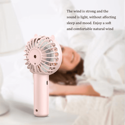 Handheld Portable USB Rechargeable Desk Fan With Base