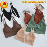 Baldur 3PC Women's Seamless Threaded Sports Bra, No Steel Ring, Multi-Color Pack, Free Size
