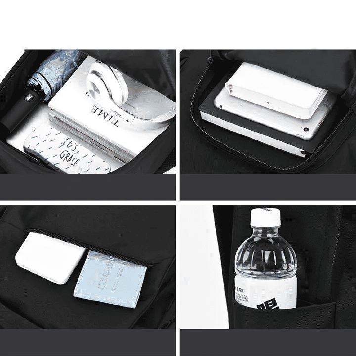 2-in-1 Backpack Chest Bag Laptop Bag Business Student Medium Capacity Leisure Travel Bag 45x30x12cm