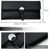 Elegant Women's Long Tri-Fold Wallet: Premium Synthetic Leather Card Holder Purse