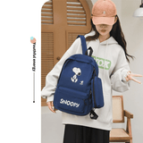 Stylish Women's Laptop Backpack & Small Bag Set - Large Capacity Schoolbag