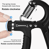 Adjustable Grip Strengthener 5-60kg Hand Exerciser for Finger Rehabilitation Unisex Black