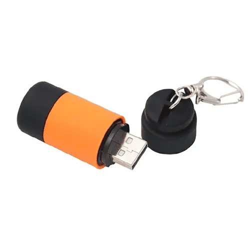 Super Bright LED Mini Flashlight Portable Torch Waterproof USB Rechargeable Black