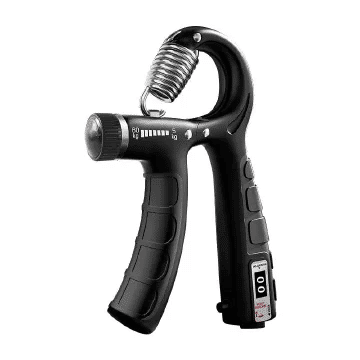 Adjustable Grip Strengthener 5-60kg Hand Exerciser for Finger Rehabilitation Unisex Black