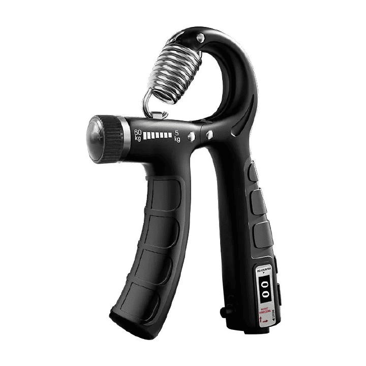 Adjustable Grip Strengthener 5-60kg Hand Exerciser for Finger Rehabilitation Unisex Black