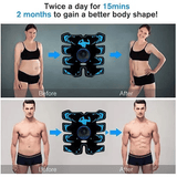 USB Rechargeable EMS Muscle Stimulator Abs Arms 3 In 1 Training Pad Wireless Smart Fitness Abdominal Trainer Body Slimming