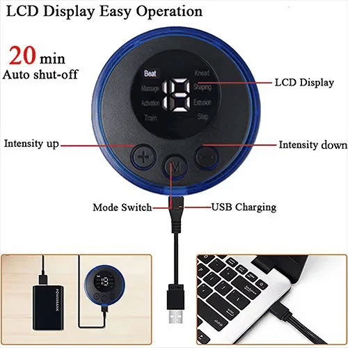 USB Rechargeable EMS Muscle Stimulator Abs Arms 3 In 1 Training Pad Wireless Smart Fitness Abdominal Trainer Body Slimming