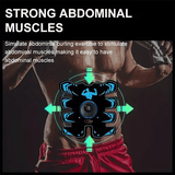 USB Rechargeable EMS Muscle Stimulator Abs Arms 3 In 1 Training Pad Wireless Smart Fitness Abdominal Trainer Body Slimming