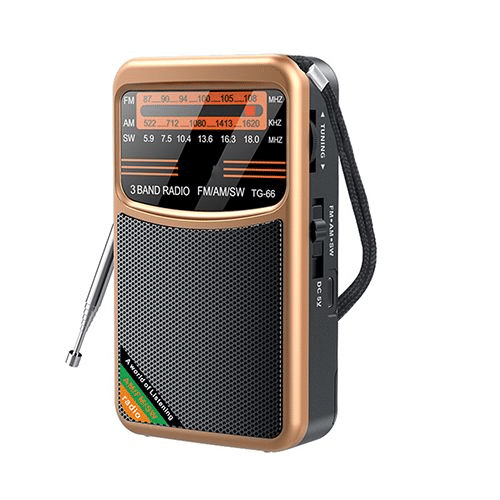 Portable AM/FM/SW Radio, 3W Speaker, Best Reception, Earphone Jack