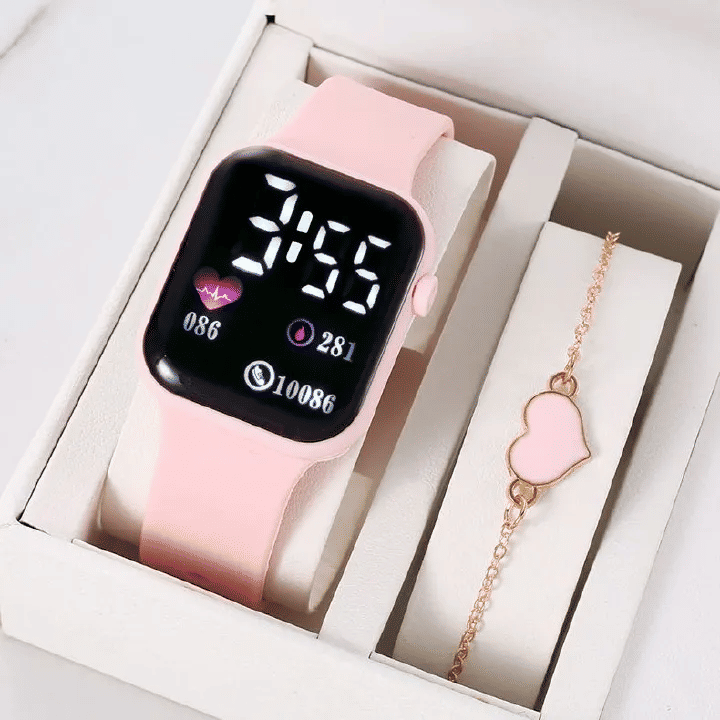 Couple Watches Love Oriented LED Digital Luminous Electronic Watch Fashionable Casual Square Outdoor Sports For Men And Women