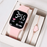 Couple Watches Love Oriented LED Digital Luminous Electronic Watch Fashionable Casual Square Outdoor Sports For Men And Women